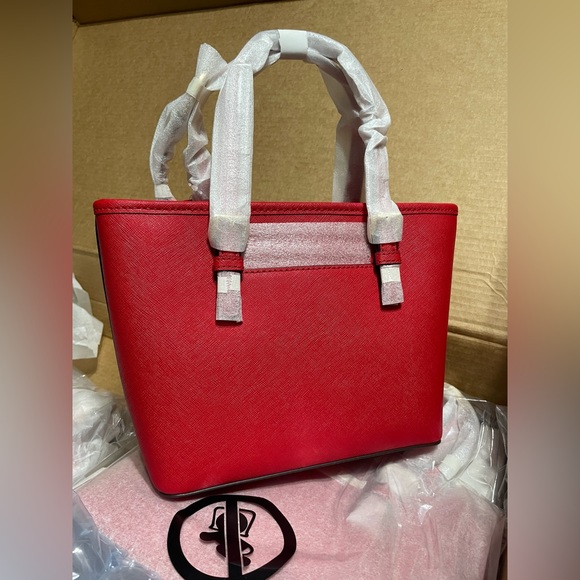 Michael Kors Jet Set Travel Extra-Small Saffiar
Leather Top-Zip Tote Bag #boxE9+ - Picture 5 of 10